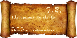Tölgyesi Renáta névjegykártya