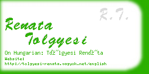 renata tolgyesi business card